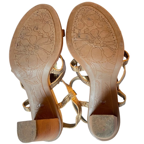 Enzo Angiolini I Gold Leather Sandals - Picture 7 of 9